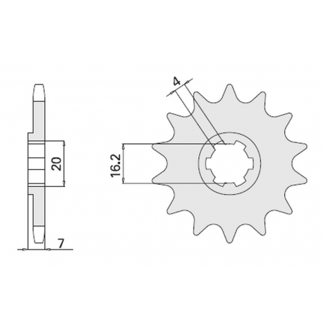 CHT ZĘBATKA PRZEDNIA 413 12 SUZUKI TS 50X`84-96, RMX 50`97-99 (JTF413.12) (413-12)